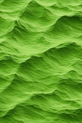 Poster - Abstract green waves creating a vibrant, textured landscape evoking feelings of energy and movement.