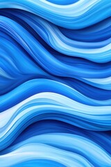 Poster - A mesmerizing abstract design featuring flowing waves in varying shades of blue, creating a serene and calming effect.