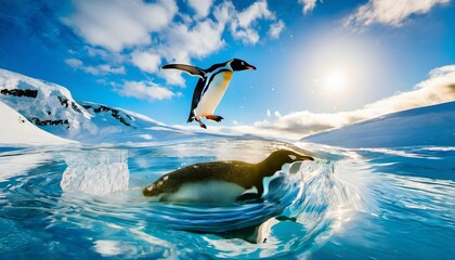 Wall Mural - penguin in polar regions