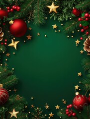Wall Mural - christmas decor background with place for text