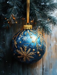 Wall Mural - christmas decoration on wooden background