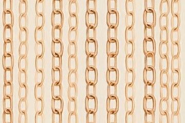 Aufkleber - Pattern texture of gold chains in a seamless design creating an elegant backdrop for various applications