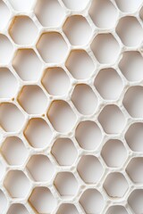 Poster - Close-up of a honeycomb pattern with textured cells, showcasing intricate geometric shapes in nature.