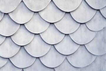 Poster - Elegant gray pattern texture resembling fish scales on a surface in a modern architectural setting