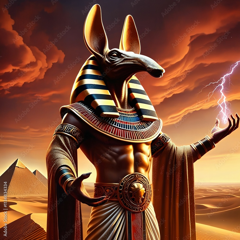Egyptian god Seth, the god of chaos, storms, and the desert. Animal ...