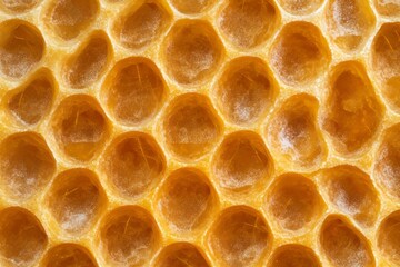 Poster - Intricate sugar pattern texture showcasing a captivating hexagonal formation illuminated by soft light