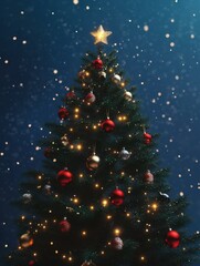 Wall Mural - Christmas tree background