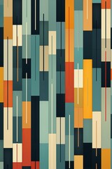 Poster - Minimalistic two color pattern with stripes or dots on bright background for magazine  space