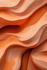 Poster - Beautiful orange sandstone formations with smooth, flowing textures and graceful curves creating a serene atmosphere.