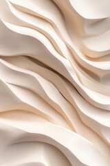 Poster - Textured waves in soft beige tones creating a dynamic and modern art piece.