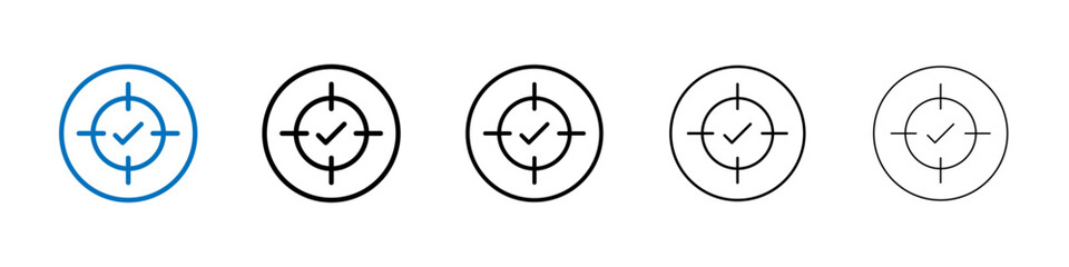 Poster - Accuracy icon Outline vector logo for web ui