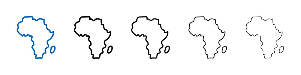 Poster - africa map icon Outline vector logo for web ui