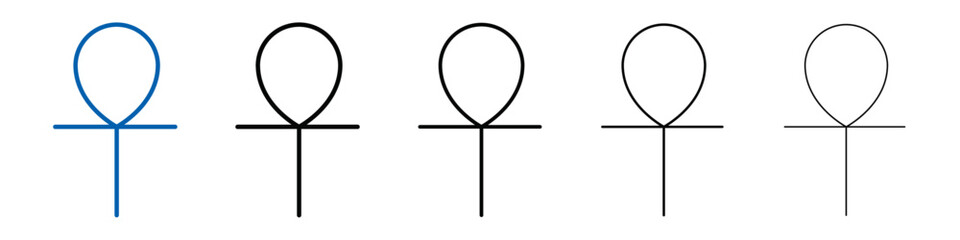 Poster - Ankh icon Outline vector logo for web ui