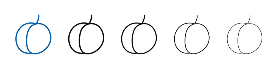 Poster - Apricot icon Outline vector logo for web ui