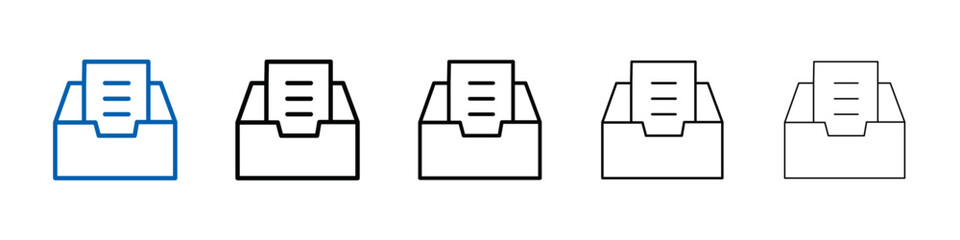 Poster - Archive folders icon Outline vector logo for web ui