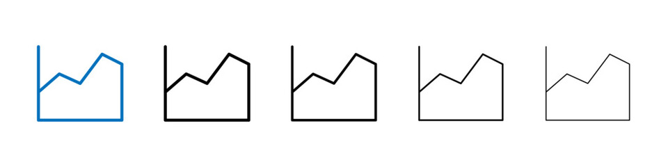 Poster - Area Chart Icon Outline vector logo for web ui