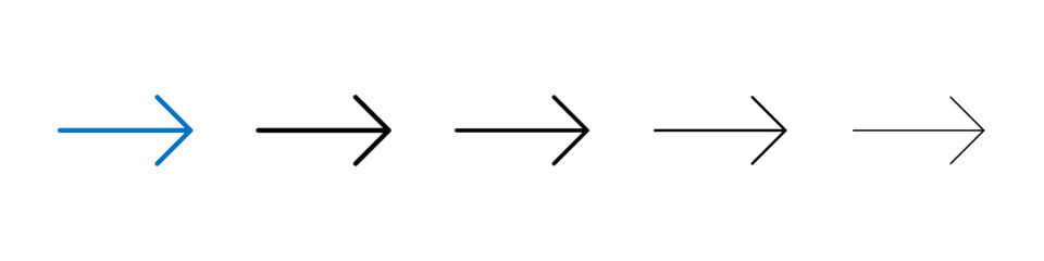 Poster - Arrow right icon Outline vector logo for web ui