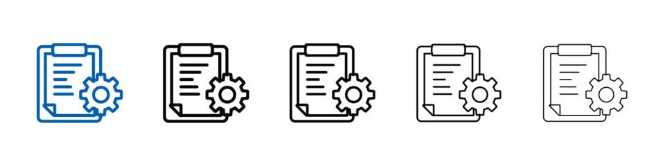 Poster - Assignment icon Outline vector logo for web ui