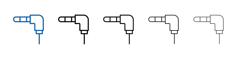Poster - Audio Cable icon Outline vector logo for web ui
