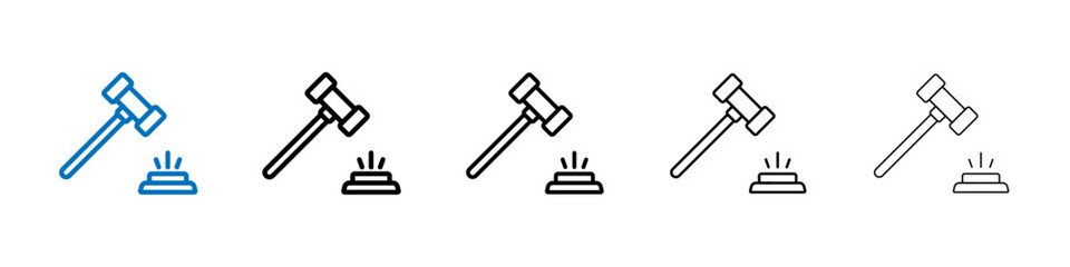 Poster - Auction icon Outline vector logo for web ui
