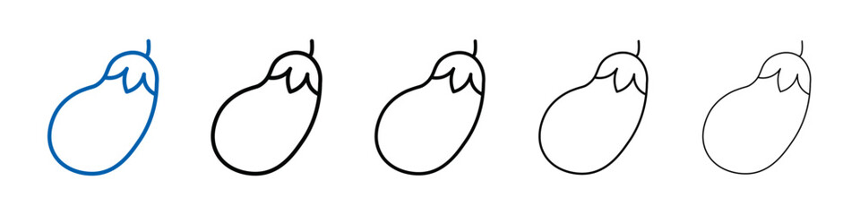 Poster - aubergine icon Outline vector logo for web ui