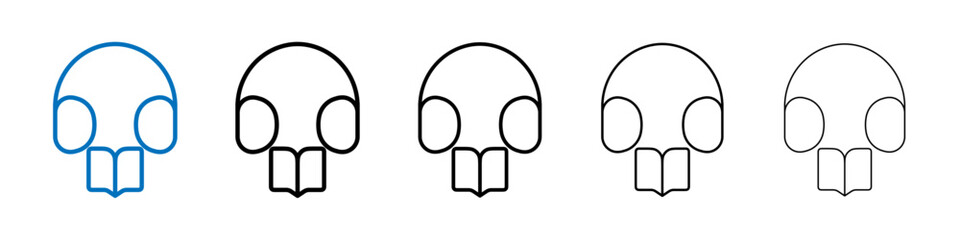 Poster - Audio book icon Outline vector logo for web ui