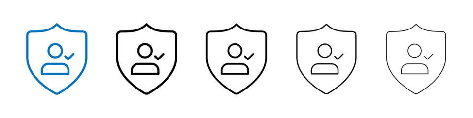 Poster - Authentication icon Outline vector logo for web ui