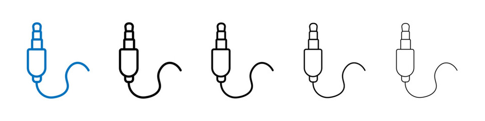 Poster - AUX cable icon Outline vector logo for web ui