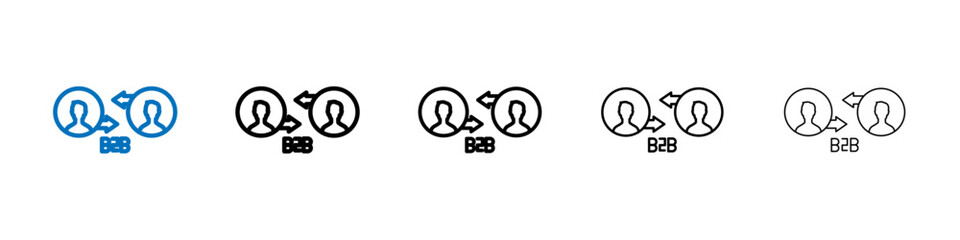 Poster - B2B icon Outline vector logo for web ui