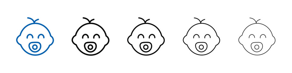 Poster - baby face icon Outline vector logo for web ui