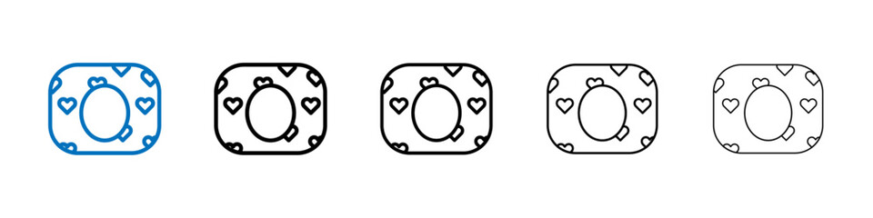 Poster - Baby orthopedic pillow icon Outline vector logo for web ui