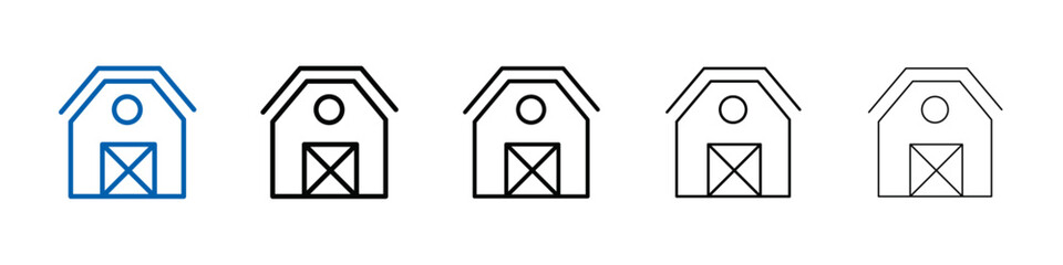 Poster - barn farm icon Outline vector logo for web ui