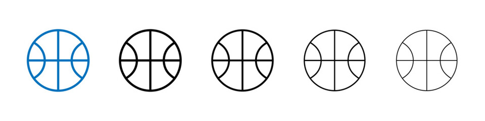 Poster - Basketball icon Outline vector logo for web ui