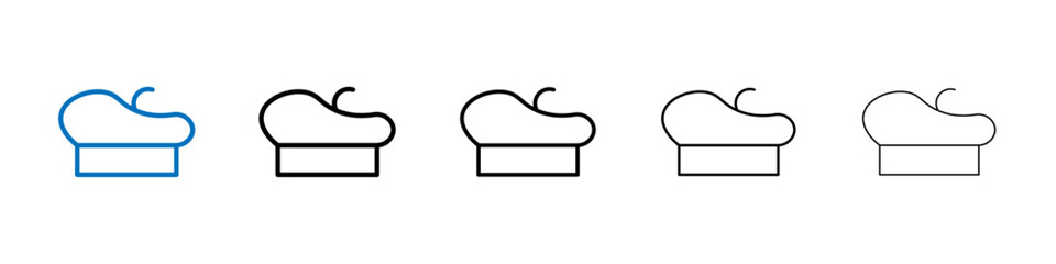 Poster - Beret icon Outline vector logo for web ui