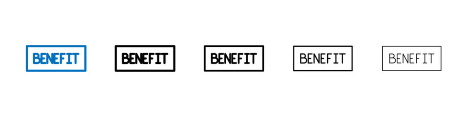 Poster - Benefits icon Outline vector logo for web ui