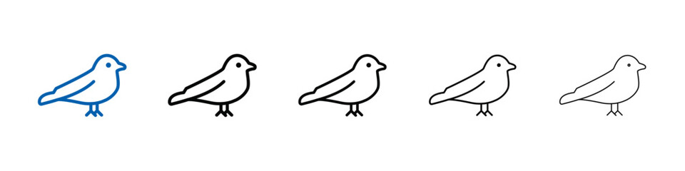 Poster - bird icon Outline vector logo for web ui