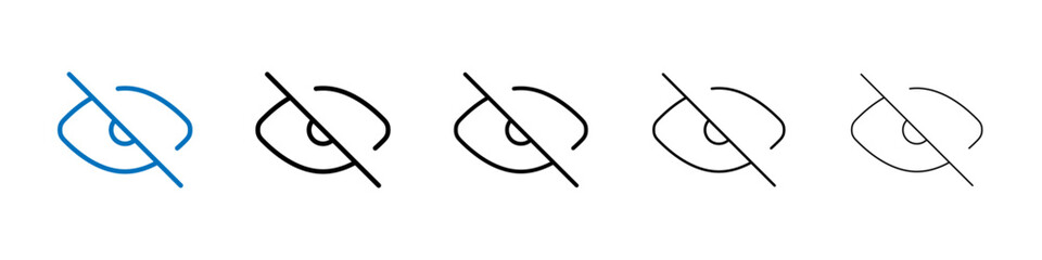 Poster - Blindness icon Outline vector logo for web ui