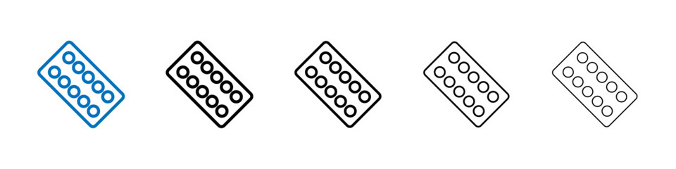 Poster - Blister drug pack icon Outline vector logo for web ui