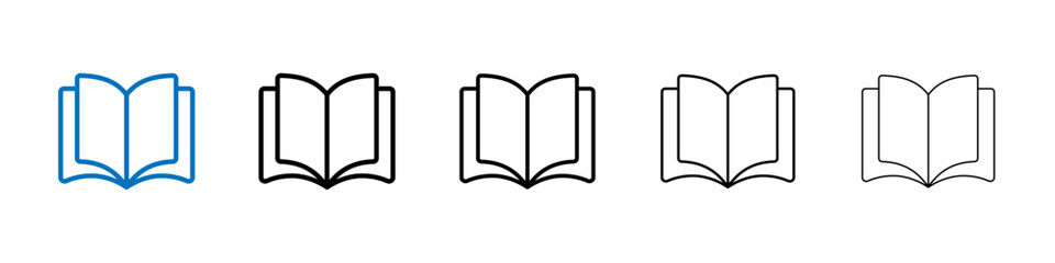 Poster - Book open icon Outline vector logo for web ui