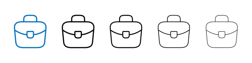 Poster - Briefcase icon Outline vector logo for web ui