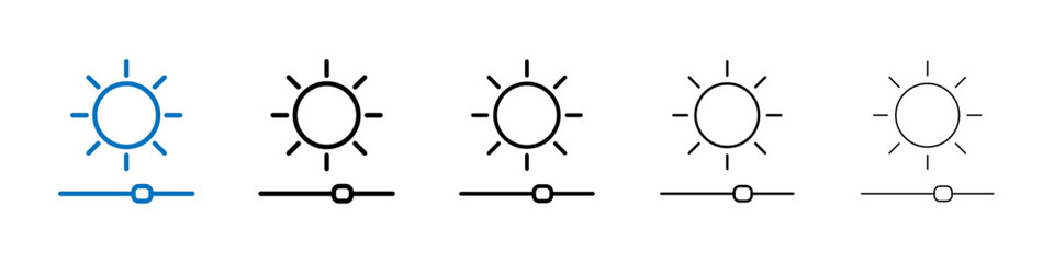 Poster - Brightness icon Outline vector logo for web ui