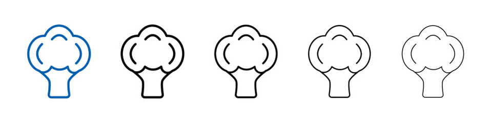 Poster - Broccoli icon Outline vector logo for web ui