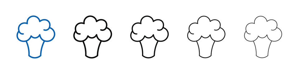 Poster - broccoli icon Outline vector logo for web ui