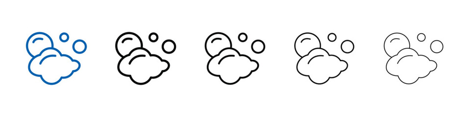 Poster - Bubbles and foam icon Outline vector logo for web ui