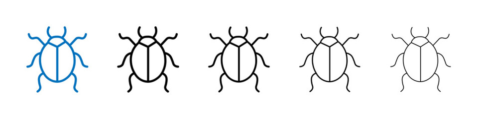 Poster - Bug icon Outline vector logo for web ui