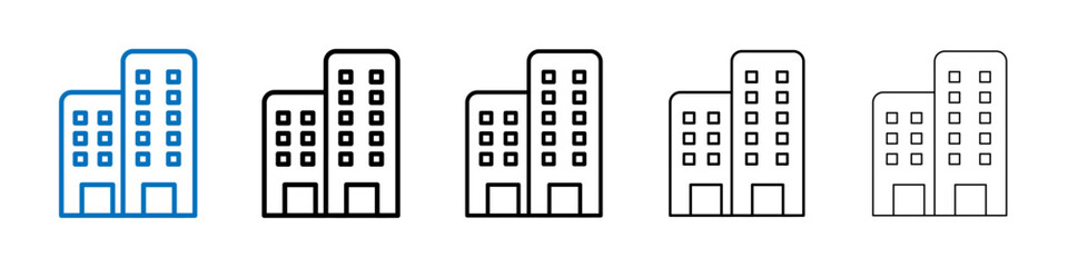 Poster - Building icon Outline vector logo for web ui