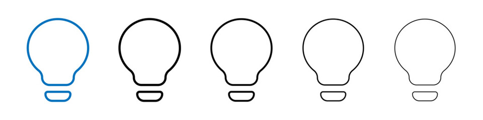 Poster - Bulb icon Outline vector logo for web ui