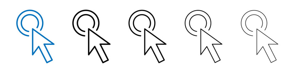 Poster - Bulls eye pointer icon Outline vector logo for web ui