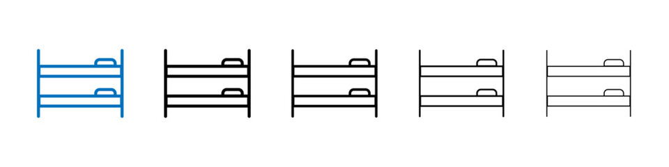 Poster - Bunk bed icon Outline vector logo for web ui