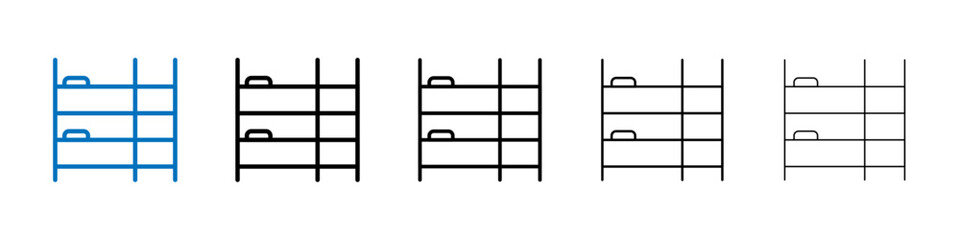 Poster - Bunk bed icon Outline vector logo for web ui